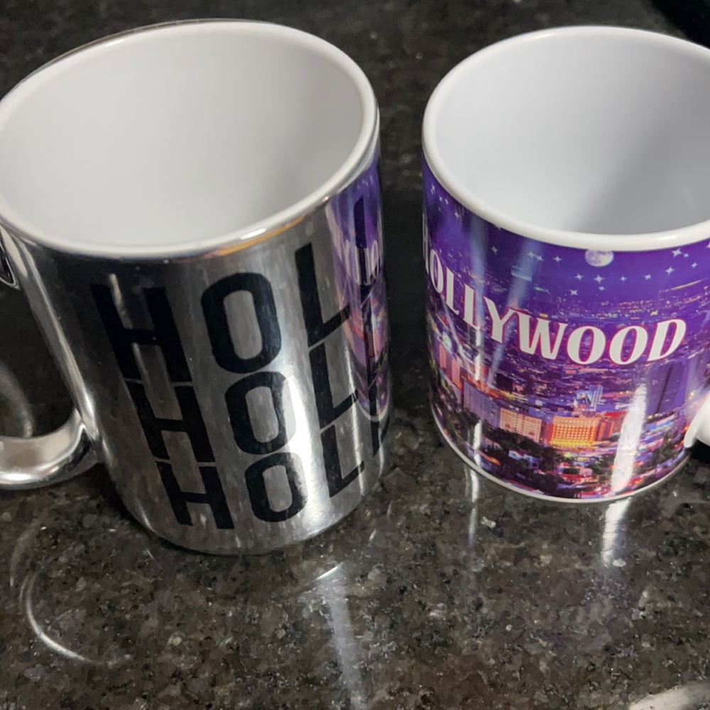 Two holly wood cups